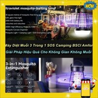 [HCM] - Đèn Bắt Muỗi 3in1 Mosquito Killer Lamp J10 Sử Dụng Ngoài Trời, Pin 2000mAh - King Market's Shop