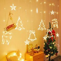 [HCM] Đèn LED rèm giáng sinh trang trí noel nhiếu chế độ chớp nháy cực lung linh ấm áp