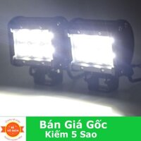 [HCM] Đèn trợ sáng cho xe máy hình vuông 6 Led đi làm khuya siêu sáng MP20160