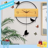 [HCM] - ĐỒNG HỒ TREO TƯỜNG QUẢ LẮC CON CHIM ĐEN - King's Garden