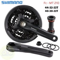 [HCM] Đùi đĩa Shimano trục rỗng 3 tầng FC-MT210/ Bộ giò đĩa xe đạp 44-32-22T Và 40-30-22T kèm BB vặn MT500