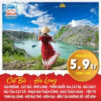 HCM [E voucher] Tour du lịch HẠ LONG - QUẢNG NINH -  HẢI PHÒNG - SUNWORLD CÁT BÀ - CÁP TREO CAO NHẤT THẾ GIỚI(3N2Đ)