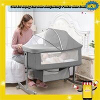 [HCM] - Giường Nôi Di Động BabyBecky Phiên Bản Deluxe Cao Cấp Màn Che Chống Muỗi, Đu Đưa Cho Bé Ngủ - King Market's