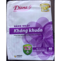 HCM - [Gói 40 Miếng 15.5 cm Loại Nhỏ Không Cánh ] -Combo 6 Gói Băng Vệ Sinh Diana Sensi Hàng Ngày Kháng Khuẩn 40 Miếng