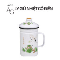 [HCM HÀNG CÓ SẴN] Ly Giữ Nhiệt Cổ Điển Tráng Men, Ly Pha Trà Giữ Nhiệt ANGLE