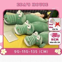 (HCM-Hỏa tốc 2h) Gấu bông cute cá sấu ngáo, thú nhồi bông cá sấu khổng lồ 90-135cm EDA'S HOUSE