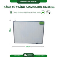 HCM - HỎA TỐC- Bảng Từ Trắng Easyboard Tân Hà- Bảng Trắng Viết Bút Lông 40x60cm- Tặng Combo Phụ Kiện