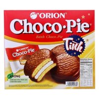 HCM Hộp 12 cái bánh Chocopie 360 - 396g (Choco-pie đủ 5 vị Tình/ Đào/ Dark/ matcha/ sữa - Đồ Ăn Vặt Giá Rẻ (Chính Hãng)