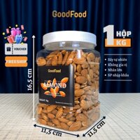 [HCM - HŨ LỚN 1000G] NHÂN HẠT HẠNH NHÂN SẤY MỘC GOOD FOOD - HŨ VUÔNG, HẠT TO, NHẬP KHẨU MỸ