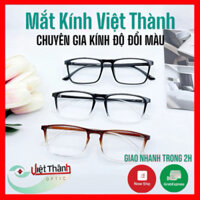 HCM kính lão có độ sẵn 1-4 độ MẮT KÍNH VIỆT THÀNH viễn thị gọng vuông ombre kính làng L02