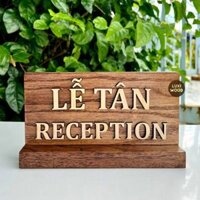 HCM l BẢNG ĐỂ BÀN LỄ TÂN RECEPTION 1 MẶT, BẢNG GỖ ĐỂ BÀN CHỮ T NGƯỢC LỄ TÂN - LUXI DECOR HCM