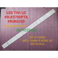 (HCM) LED TIVI LG 49LK5700 49UK6340 49UK6320 JL.D49091330-001FS-M MỚI 100%, BỘ 4 THANH MỖI THANH 9 BÓNG 3V, DÀI 96,5cm