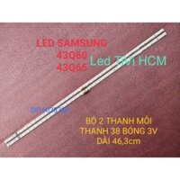(HCM) LED VIỀN TIVI SAMSUNG 43Q60 43Q65 19Y_Q60_STC430AB6_3030 MỚI 100%, BỘ 2 THANH MỖI THANH 38 BÓNG 3V DÀI 46,3