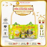 HCM - LIKE NEST Yến Chưng Kids Nest Vị Sữa Non Lốc 6 Hũ