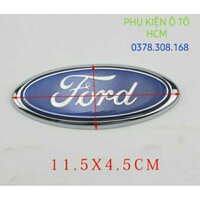 [HCM] Logo mặt nạ ô tô Ford Mondeo,Laser,Ecosport,Focus,Fiesta(Quà tặng)-11.5*4.5 cm