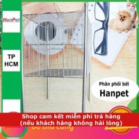 HCM-Lồng tắm chim khuyên - lồng chuột hamster 100% inox không gỉ sét (Hanpet longtam) chuồng chim / lồng nuôi