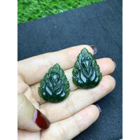 [HCM] MẶT DÂY CHUYỀN ĐA CAM THACH XANH ĐẬM NGUYÊN KHỐI TỰ NHIÊN - CHẠM HỒ LY NGUYÊN BẢN - HÌNH CHỤP THẬT 100%