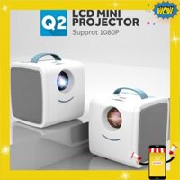 [HCM] - Máy chiếu mini Q2 LCD PROJECTOR hỗ trợ độ phân giải 1080P - King Market's