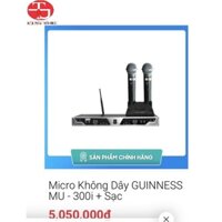 [HCM] Micro Karaoke Không Dây Guinness MU-300i + Sạc - Bảo Hành Chính Hãng 12 Tháng - Công Ty Thiên Phúc