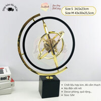 HCM Mô hình Quả Địa cầu LoveNook Hợp kim đá cẩm thạch đế xoay 360 độ Cao cấp Decor Bàn làm việc Văn phòng