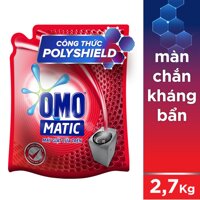 [HCM] Nước giặt Omo Matic cửa trên túi 2.7kg - Màn chắn kháng bẩn