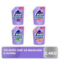 [HCM] Nước Giặt Xả Maxkleen 2.4kg/1 túi với 4 loại hương huyền diệu/hương hoa nắng/hương vườn sớm mai/hương cam sả