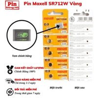 [HCM] Pin 712 Maxell SR712SW Vàng 1 vỉ 5 viên. Pin sr712 dùng cho cmos, thiết bị điện tử, pin đồng hồ,....