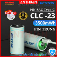 HCM  Pin Trung sạc CLC-23 BESTON Pin sạc 1.5V pin C 3500mWh/2300mAh cổng sạc Type-C tự ngắt, an toàn.