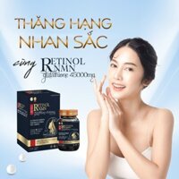 (Hcm) RETINOL NMN GLUTATHIONE 45000mg viên uống trắng da -giảm thâm nám ( hộp 30v )