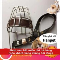 HCM-Rọ mõm cho chó - Rọ mõm inox KHÔNG GỈ chó lớn (3size tùy thuộc chu vi mõm) SZ