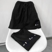 HCM SET BỘ THUN THỂ THAO NAM NỮ UNISEX THUN HÈ COTTON SIÊU HOTTREND CHO CÁC BẠN TRẺ - TRẮNG,XL