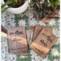 HCM | Sổ MENU gỗ / Sổ MENU bìa nhựa lò xo / Sổ MENU gỗ A4/A5 LUXI DECOR HCM