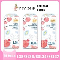 (HCM) Tã quần Yiying Trái cây axit yếu tã L38/XL36/XXL34/XXXL32 tã bỉm quần dán sơ sinh tã em bé