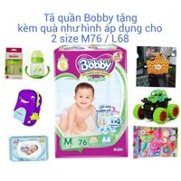 HCM 👑 TẶNG KÈM QUÀ 👉 Tã / Bỉm Quần BOBBY siêu thấm size M76 (4-8kg) - L68 (9-13kg)