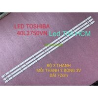 (HCM) THANH LED TIVI TOSHIBA 40L3750 MỚI 100% BỘ 3 THANH MỖI THANH 7 BÓNG 3V DÀI 72cm JL.D40071330-001DS-M