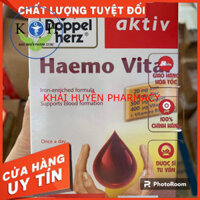 [HCM] Viên uống bổ sung sắt và vitamin, ngừa thiếu máu DoppelHerz Aktiv Haemo Vital (Hộp 30 viên)