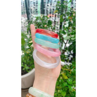 [HCM] Vòng tay đá Mắt mèo màu trắng tuyệt đẹp - đủ Ni - hình thực tế 100%