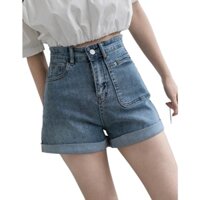 HCM🌟🌺🌺️⚡ Quàn Short Jean Kaki, Quần Đùi Kaki Jean Nữ Co Giãn JGS_026