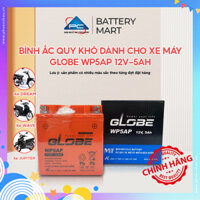 [HCM]Ắc Quy Khô Xe Máy Globe WP5AP 12V-5AH Dream Đời Đầu Wave Đời Đầu Future Đời Đầu Sirius Xăng Cơ Xe Jupiter V/R Đời Đầu Taurus Đời Đầu Revo Viva Angel Acquy