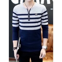 [HCM]Áo thun nam sọc ngang ngực chất thun tăm cực đẹp