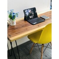 [HCM]Bàn làm việc, Bàn học gỗ me tây nguyên tấm Dài 120cm-Ốc vít lục giác dễ lắp ráp không cần máy khoan