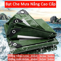 [HCM]Bạt Che Nắng Che Mưa Hàn Quốc Loại Dày Màu Xanh Rêu Chống Thấm Nước Kháng UV May Viền Đóng Khoen Sẵn -Pandora