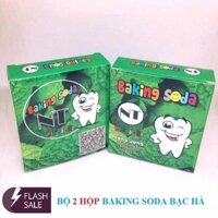 [HCM]Bộ 2 Hộp Bột Trắng Răng Baking Soda Mix Bạc Hà 50g ( Mẫu mới)