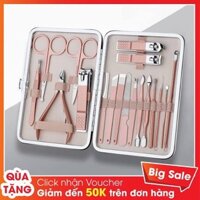 [HCM]BỘ KIỀM LÀM MÓNG 18 MÓN CAO CẤP - BỘ KIỀM CẮT MÓNG TAY LÀM MÓNG - BỘ KIỀM LÀM MÓNG TAY 18 MÓN LỚN(HỒNG + ĐỎ ĐEN)