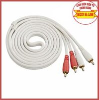 [HCM]DÂY CÁP LOA AV 4 ĐẦU BÔNG SEN DÀI TỪ 1.8M/3M/5M/10M DÂY TRẮNG LOẠI TỐT- DÂY CÁP LOA AV 4 ĐẦU BÔNG SEN ĐỒNG NGUYÊN CHẤT