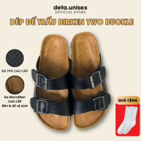 [HCM]Dép đế trấu Birken TWO BUCKLE 2 khóa chính hãng Detaunisex - DETA21TPR