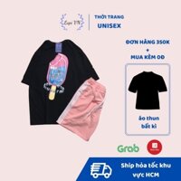 [HCM]Đồ Bộ Hoạt Hình Unisex – Mẫu ICE cay kem và gấu – Lapi VN Set Cartoon Freesize Thun Cotton Nam Nữ Đều Mặc Được