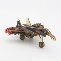 [HCM]Đồ chơi lắp ráp 3D gỗ mô hình máy bay SU 30- cắt lazer - 38 mảnh ghép