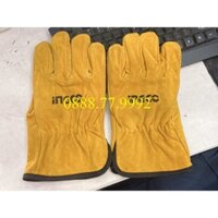 [HCM]Găng tay hàn INGCO HGVW02 16" bao tay vải da bảo hộ lao động da bò thật chịu nhiệt hàn tig mềm mại thao tác chuẩn [