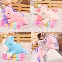 [HCM]Gối Mền 3 Trong 1 Gấu Bông Kỳ Lân Dài 60cm Kèm Mền , Gấu Bông Pony Nhập Khẩu, Hình Như Nào Mẫu Như vậy